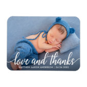 Magnet Flexible Écriture de calligraphie moderne Nouveau bébé Amou (Horizontal)