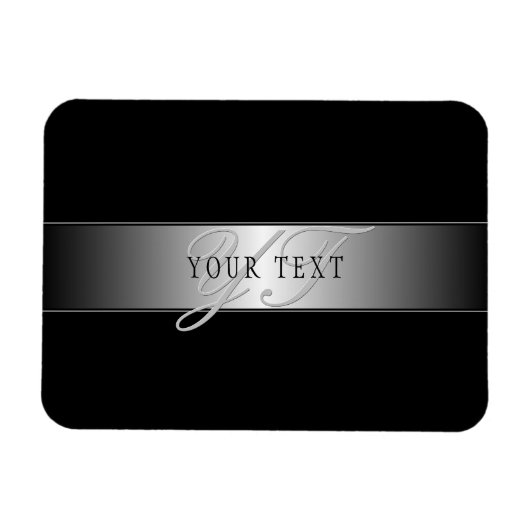 Magnet Flexible Écriture de monogramme élégante et modifiable | No (Horizontal)