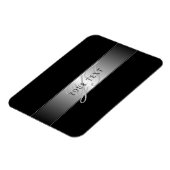 Magnet Flexible Écriture élégante de monogramme modifiable | Noir (Côté Gauche)