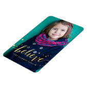 Magnet Flexible Écriture manuscrite Gold Believe | Vacances photo  (Côté Gauche)