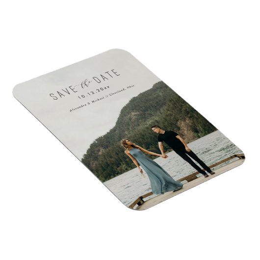 Magnet Flexible Écriture moderne Enregistrer l'aimant de date (Côté Droit)