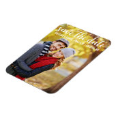 Magnet Flexible Écriture Moderne | Photo de Couple Save The Date (Côté Gauche)