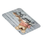 Magnet Flexible Écriture moderne pinceau Nouveau bébé Merci Blk (Côté Droit)