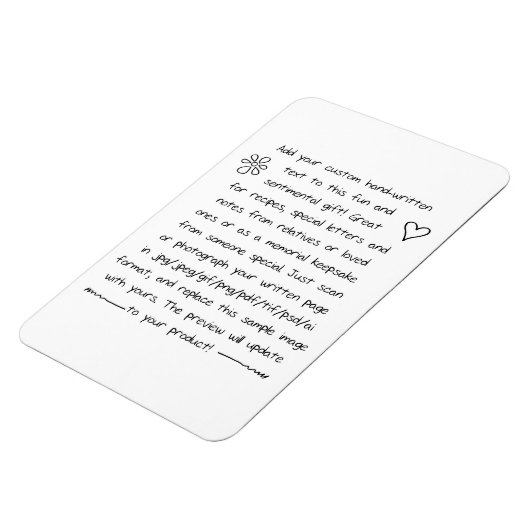 Magnet Flexible écriture personnalisée (Côté Gauche)