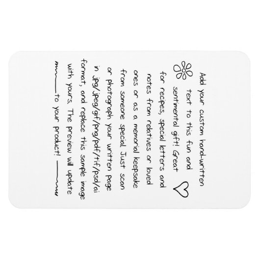 Magnet Flexible écriture personnalisée (Horizontal)