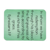 Magnet Flexible Écriture sanguine Éphésiens 1:7 aimant (Horizontal)