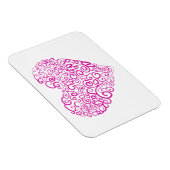 Magnet Flexible Écriture spirale coeur rose pour la Saint Valentin (Côté Droit)