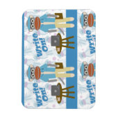 Magnet Flexible Écrivez ! Écrivain Sock Monkey Auteur Fun (Vertical)