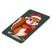 Magnet Flexible Écureuil de Noël Mignon (Côté Gauche)
