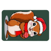 Magnet Flexible Écureuil de Noël Mignon (Horizontal)