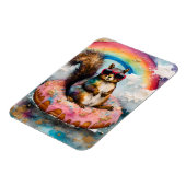 Magnet Flexible Écureuil sur le gazon flottant de l'ânesse Drôle V (Côté Gauche)