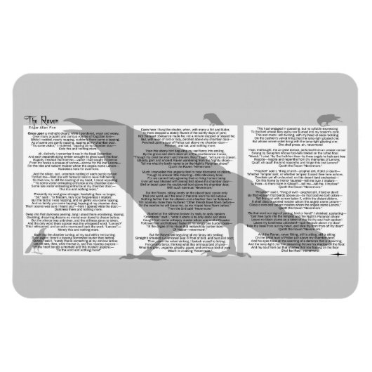 Magnet Flexible Edgar Allan Poe Le Corbeau (Horizontal)