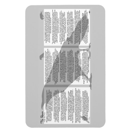Magnet Flexible Edgar Allan Poe Le Corbeau (Vertical)