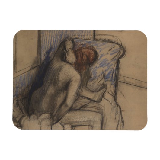 Magnet Flexible Edgar Degas | Femme Qui Sèche Ses Cheveux (Horizontal)