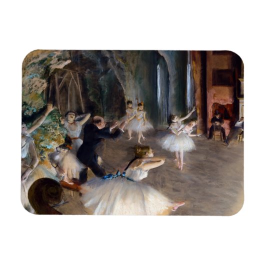 Magnet Flexible Edgar Degas - La répétition du ballet sur scène (Horizontal)