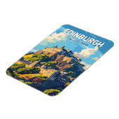 Magnet Flexible Edinburgh Scotland Travel Art Vintage (Côté Gauche)