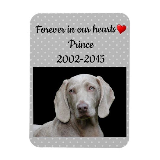 Magnet Flexible Editable Grey Pour Toujours Dans Nos Coeurs Pet Me (Vertical)