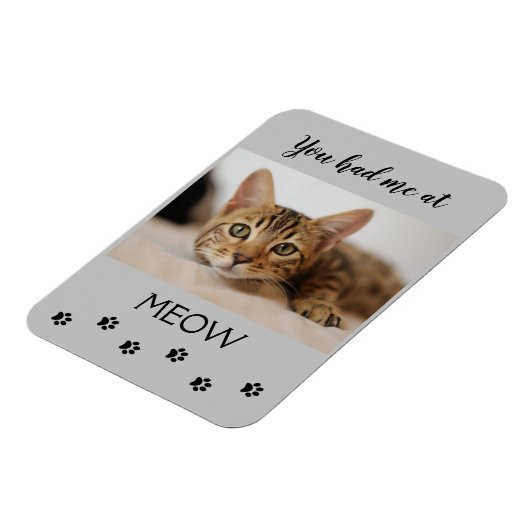 Magnet Flexible Editable Vous M'Avez Eu À Meow (Côté Gauche)