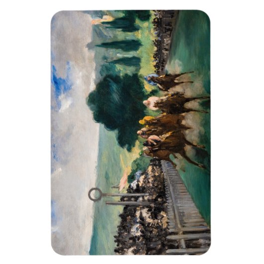 Magnet Flexible Edouard Manet - Les courses à Longchamp (Vertical)