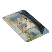Magnet Flexible Edouard Manet - Monet Peinture sur son Studio Boat (Côté Droit)