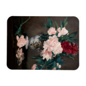 Magnet Flexible Edouard Manet - Vase of Peonies on  Small Pedestal (Horizontal)