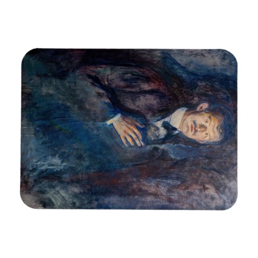 Magnet Flexible Edvard Munch - Autoportrait avec cigarette (Horizontal)