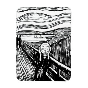 Magnet Flexible Edvard Munch - La lithographie de cri