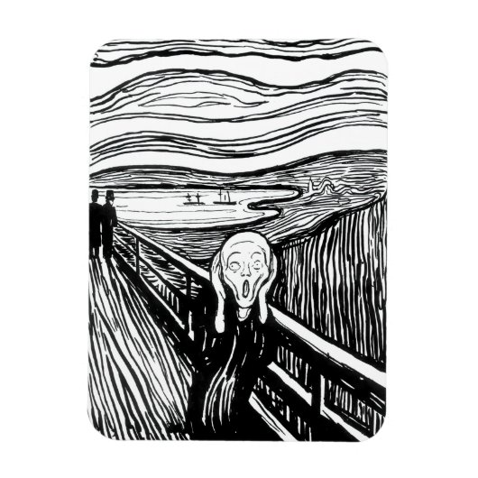 Magnet Flexible Edvard Munch - La lithographie de cri (Vertical)