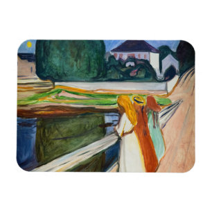 Magnet Flexible Edvard Munch - La nuit blanche des filles sur le p
