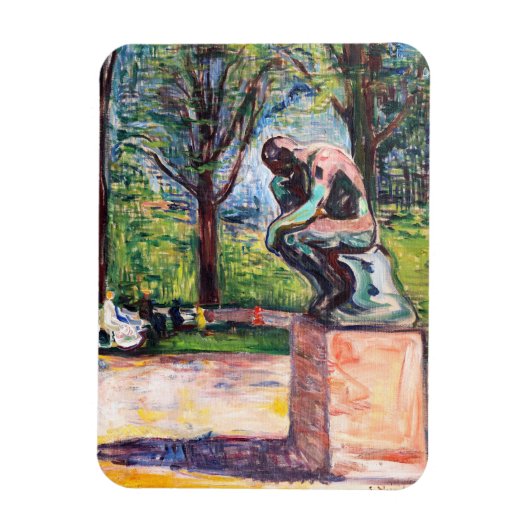 Magnet Flexible Edvard Munch - Le penseur de Rodin (Vertical)