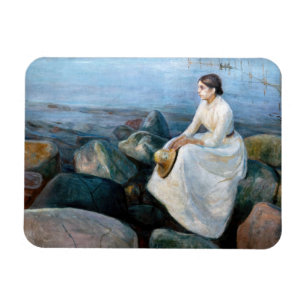 Magnet Flexible Edvard Munch - Nuit d'été, Enger sur la plage