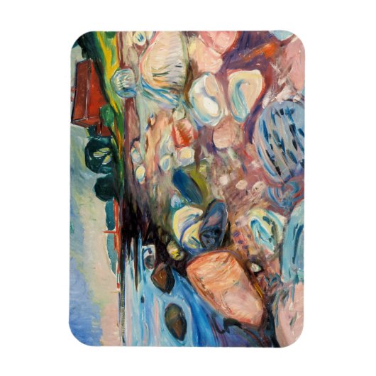 Magnet Flexible Edvard Munch - Rive avec Maison Rouge (Vertical)