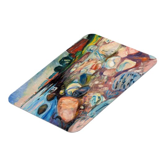 Magnet Flexible Edvard Munch - Rive avec Maison Rouge (Côté Gauche)