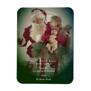 Magnet Flexible Effet de transparence Joyeux Noël Photo Famille