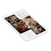 Magnet Flexible Effet doré moderne 3 Mariage personnalisé (Côté Droit)