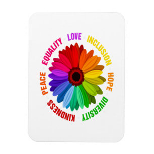 Magnet Flexible Égalité Amour Inclusion Espoir Diversité Bienveill
