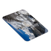 Magnet Flexible Eglise dans la neige avec les Alpes (Côté Droit)