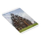 Magnet Flexible Église en bois ornée, Russie (Côté Droit)