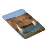 Magnet Flexible Egypte, Assouan, Nil River, Felucca voiliers, (Côté Droit)