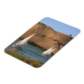 Magnet Flexible Egypte, Assouan, Nil River, Felucca voiliers, (Côté Gauche)