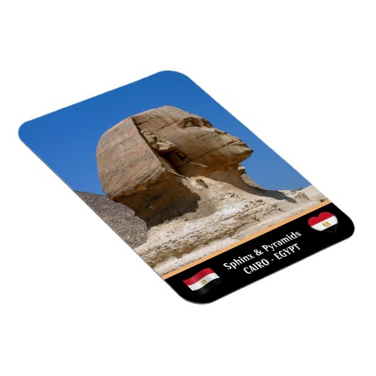 Magnet Flexible Egypte, Sphinx & Pyramides - Ancien Caire (Unesco) (Côté Droit)