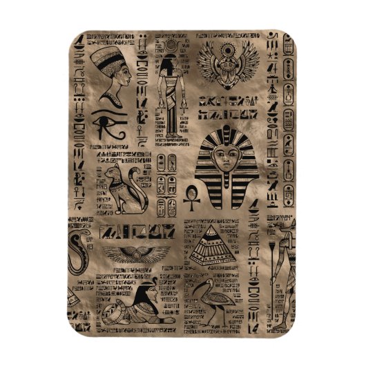 Magnet Flexible Egyptian hieroglyphs and deities (Vertical)