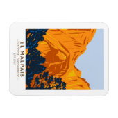 Magnet Flexible El Malpais Monument National Nouveau Mexique Vinta (Horizontal)