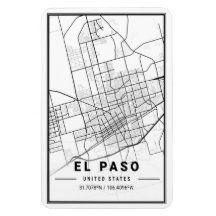 El Paso Texas USA City Travel Plan de la ville