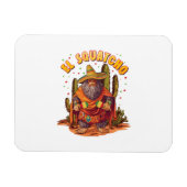 Magnet Flexible El Squatcho Bigfoot avec Maraca, Sombrero et Ponc (Horizontal)