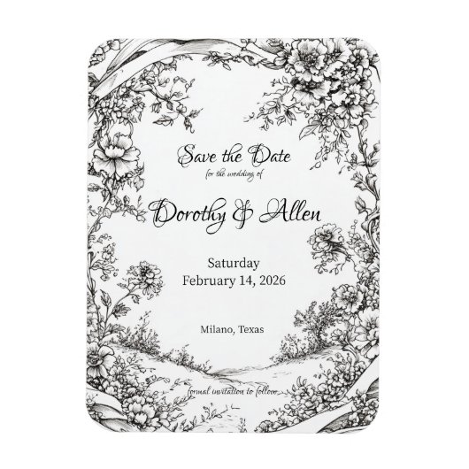 Magnet Flexible Elaborer Floral Rustique (Vertical)