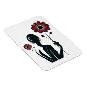Magnet Flexible Élégance Ethérée - Femme & Fleurs (Côté Droit)