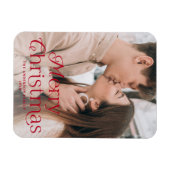 Magnet Flexible Élégance festive Joyeux Noël Photo (Horizontal)