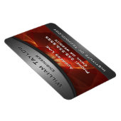 Magnet Flexible Élégance métallique rouge (Côté Droit)