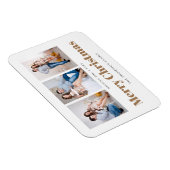 Magnet Flexible Elégant 3 Photos Famille Joyeux Noël (Côté Droit)